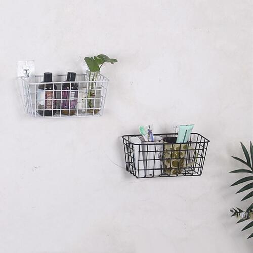 Grid Storage Basket, Over The Cabinet, Cabinet Metal Wire, 23x10x8cm, Nero / - Photo 1/4