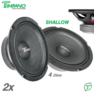 2x Timpano 6.5  Car Audio Speakers TPT-M6-4 OEM Replacement 400 Watts 4 Ohm