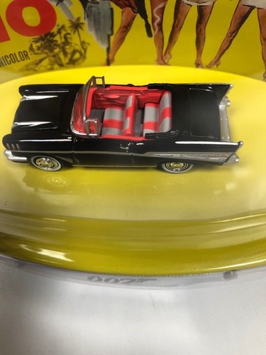 James Bond 007 DR NR. 1957 Chevy Bel Air Conv. 1/64 DRUCKGUSS MODELL ZINNANZEIGE.... - Bild 2 von 4