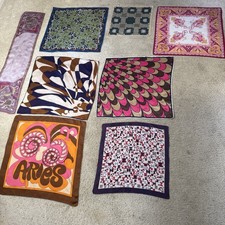 Vintage Bandana Lot Assorted Colors 60  s 70  s