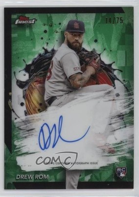 2024 Topps Finest Green Refractor 14/75 Drew Rom #FA-DR Rookie Auto RC 1gs7