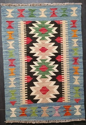 Kunsthandwerk Handarbeit Afghan Teppich Kelim Teppich Traditionell Orientteppich Wollteppich, 90x62 CM