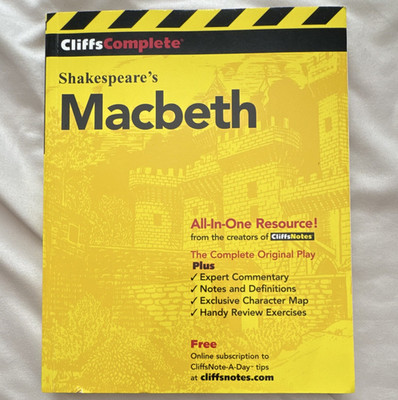 CliffsNotes CliffsComplete Macbeth Study Guide w/ Complete Play Shakespeare 2001