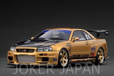 Ignition Model IG3847 1/18 TOP SECRET 34GT-R (BNR34) Gold JDM