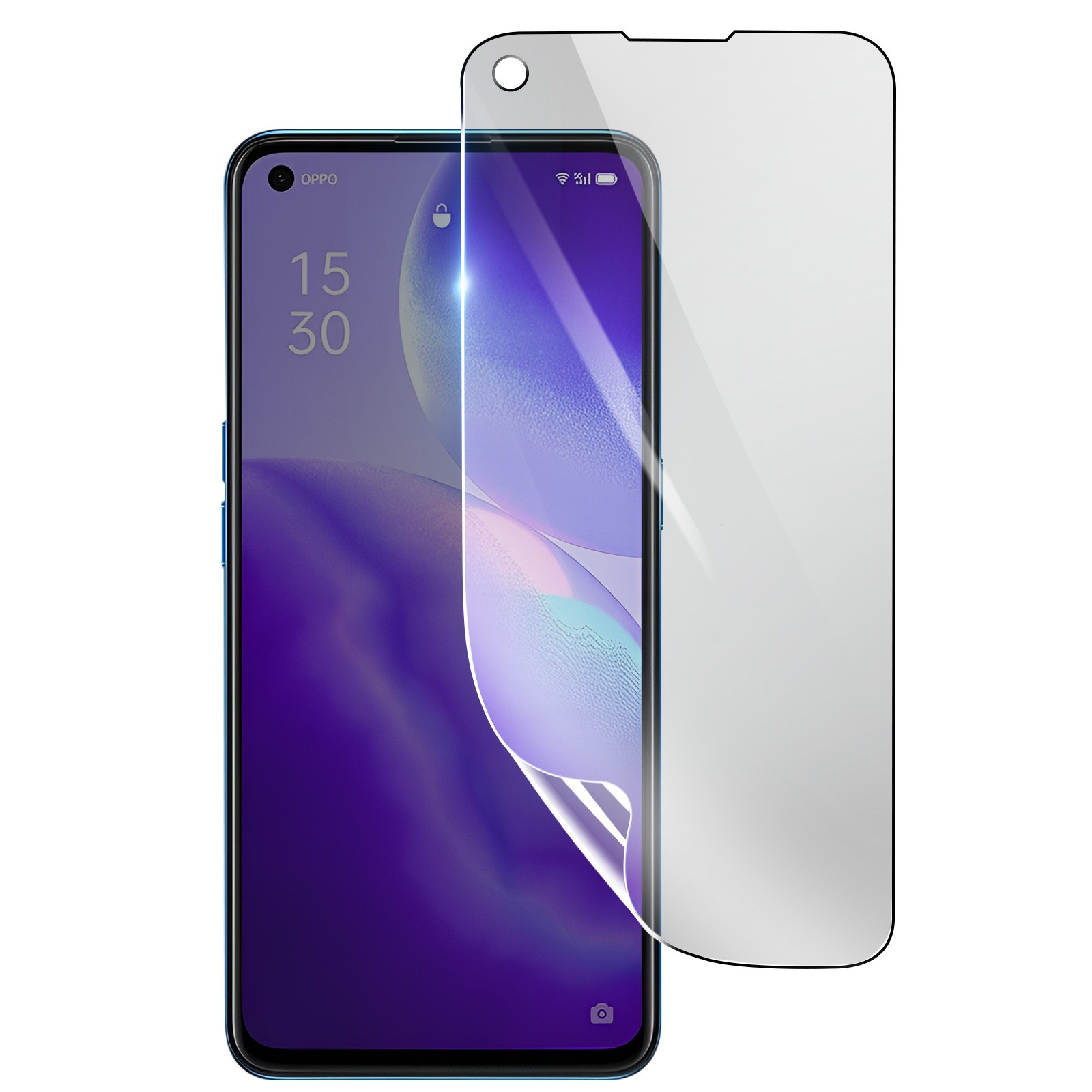 Marre des rayures ? Film hydrogel antichoc pour Oppo Reno 5 5G transparent