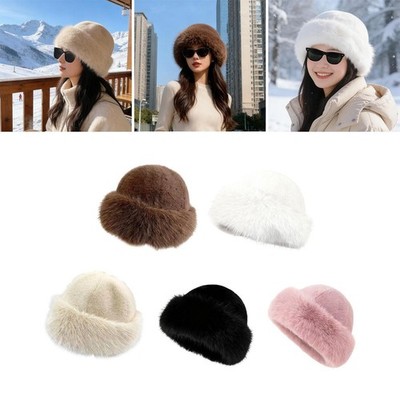 Russischer Damenhut, dick warm, Winter, Plüsch, für Reisen,