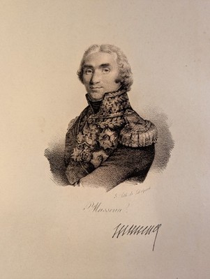 Lithographie von 1830. Louis Antoine André Masséna. Delpech (imp.):
