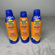Banana Boat Sport Ultra Sunscreen Broad Spectrum SPF 50 lot of 3 cans, 2 8oz 