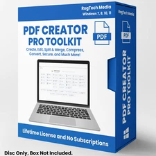 PDF Editor Software | Create Read Convert Compress Tools for Windows on DVD-ROM
