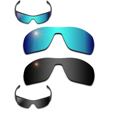 Sky Blue&Grey Black Polarized Replacement Lenses For-Oakley Offshoot OO9190