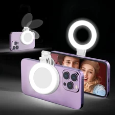 360° LED Ring Light w/ Mirror & Phone Holder – 3-in-1 Makeup Light, Portable