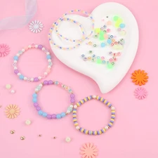 Glow in The Dark Beads UV Letter Alphabet Smile Star Glass Seed Clay Pearl Be...