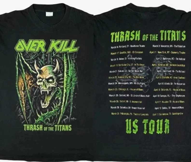 Overkill Tour Shirt In Men's T-Shirts for sale - eBay
