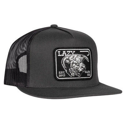 Lazy J Ranch Charcoal Grey Elevation 5 Panel Trucker Cap GRYGRY4ELEV