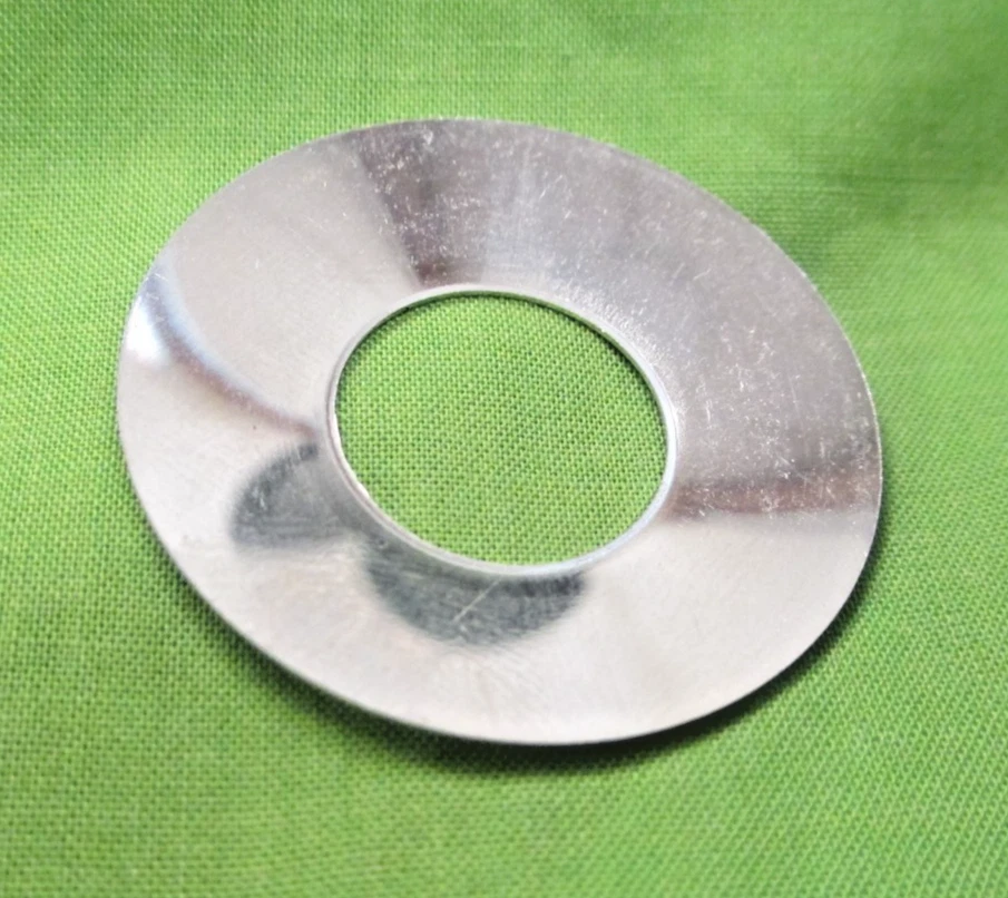 DUAL 1019  TURNTABLE PLATTER TRIM DISC  NEW BRIGHT & SHINY BOTH SIDES # 12K 196 - Image 2 of 3