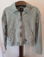 Dickies Mens Green Cotton Full Zip Button Lin...