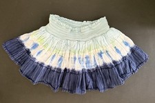 Justice Skort Girl's Size 8 Tie Dye Tiered Watercolor Skirt EUC Cotton INDIA