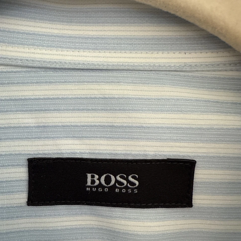 Camisa BOSS Hugo Boss Hombre 15 1/2, 34/35 Azul/Blanco Rayas Foto 2 de 4