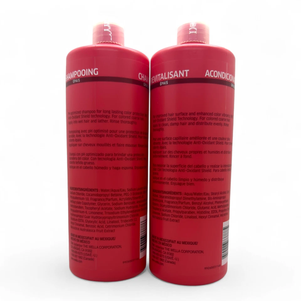 Champú y acondicionador Wella Invigo Brilliance dúo 33,8 oz cuidado del color grueso Foto 2 de 4