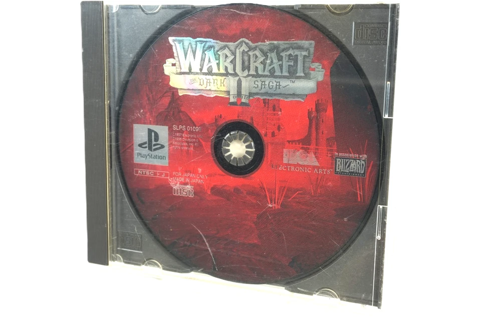 Warcraft II The Dark Saga PS1 Japan 1997 EA SLPS-01098 Disc & Case No Manual - Image 2 of 4
