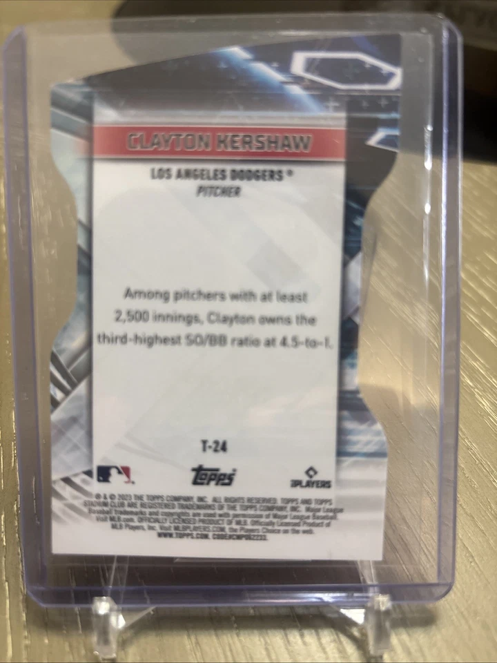 2023 Topps Stadium Club - Triumvirates Clayton Kershaw #T-24 - Image 2 of 2