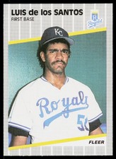 1989 Fleer Update Luis De Los Santos #U-37 Rookie Card Kansas City Royals. rookie card picture
