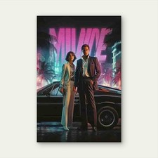 Featuring Miami Noir Nights Metal Print Ready to Hang