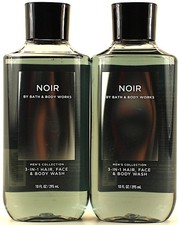 QTY 2 - Bath  Body Works NOIR 3-in-1 Mens Body Wash Shower Gel 10oz