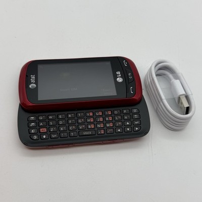 LG Xpression C395 Red Slider AT&T 3G Qwerty Touch Cell Phone VERY GOOD! (G7:1)