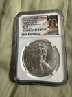 2021 Silver Eagle MS 70 NGC Heraldic Eagle T1 Emergency Production Philly Label
