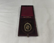 prächtiger Anhänger Schmucketui  625 Gold / 15 Karat- Onyx - Biedermeier um 1850