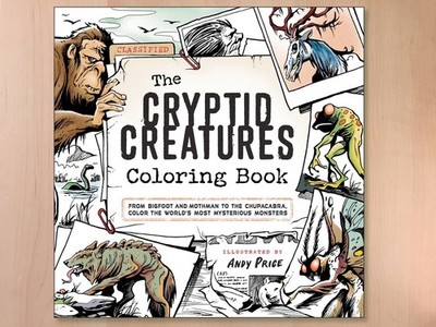 The Cryptid Creatures Coloring Book by Andy Price, Adams Media (2024); Brand New