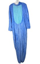 Disney Lilo  Stitch Pajama Jumpsuit One Piece Kids Large 12 - 14 Hooded Zip