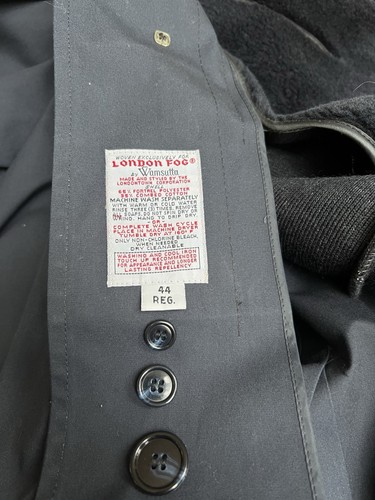 Cappotto uomo vintage LONDON FOG invernale/over/trench/pioggia/cappotto. Fodera con zip. Taglia 44R - Foto 7 di 11