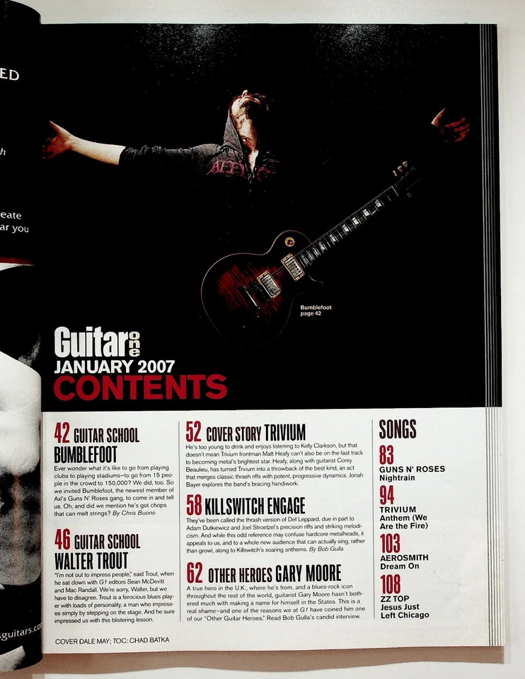 Guitar One Magazine January 2007 Trivium Killswitch Engage Future - Image 2 of 3