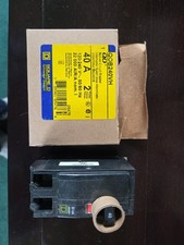 Square D QOB240VH 40A Bolt-On Circuit Breaker, 2-Pole, 120/240v AC, 22kA