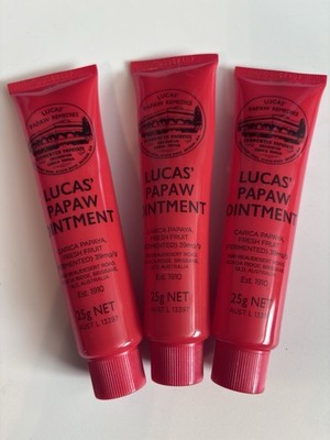 3 Tubes of Lucas Papaw Ointment 25g - Made in Australia -  Fast Shipping