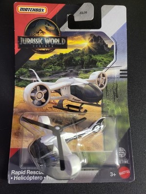 2025 Matchbox Jurassic World Rebirth RAPID RESCUE COPTER NEAR MINT