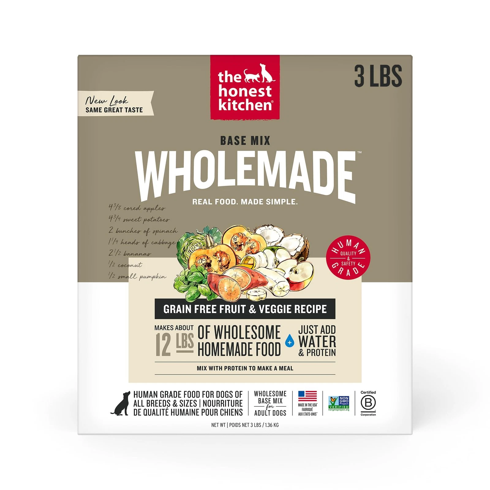 The Honest Kitchen Human Grade Wholemade™ Dehydrated Grain Free Fruit Veggie