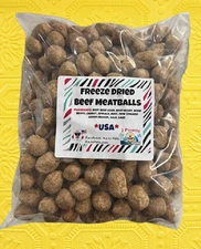 Freeze-Dried Beef Meatballs Dog Treats NATURAL Liver 2 Pounds Human Grade USA