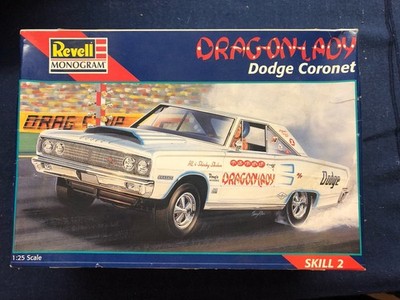 Revell Drag-On-Lady Dodge Coronet Kit #7632 Opened but complete