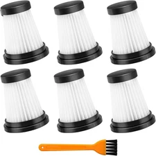 6 Pack HEPA Filters Replacement Parts for MOOSOO K12 K12 PRO K13 Handheld