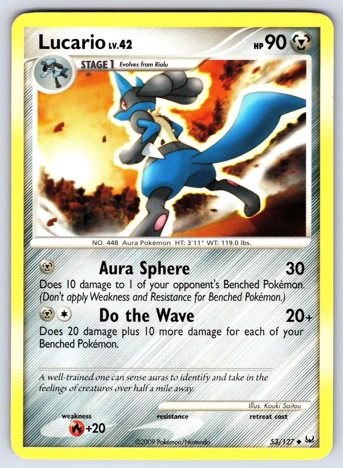 Lucario 53/127 Uncommon Platinum Pokemon MP
