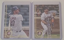 2022 Bowman Heritage Image Variation #1 Pete Alonso/Regular Base NY Mets 2 CARDS