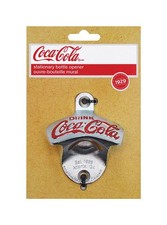 TableCraft Coca-Cola Galvanized Silver Cast Metal Manual Wall Mount Bottle Opene