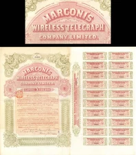 Marconi's Wireless Telgraph Company, Limited - 1908 dated United Kingdom Stock C