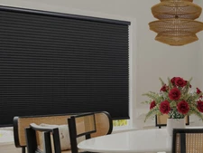 🖤 Custom Cut METechs Cordless Blackout Black Cellular Shades – 1.5" Thick Honey