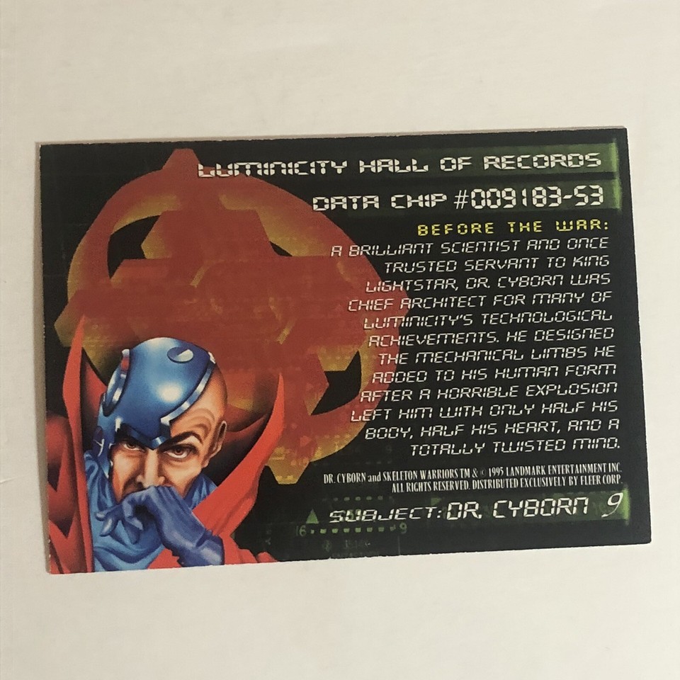 Skeleton Warriors Trading Card 9 Dr Cyborn eBay