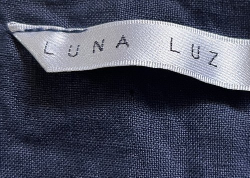 Luna Luz Linen Asymmetrical Layered, Sleeveless Dress Gathered Hem-Large NWT - Bild 6 von 7