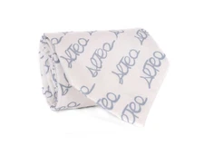 NWT ALTEA Milano cotton TIE white logos luxury handmade Italy